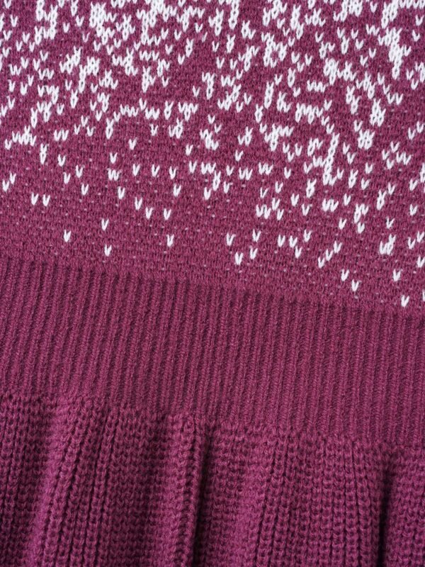 Contrast Textured Elastic Waist Sweater Dress - Image 6