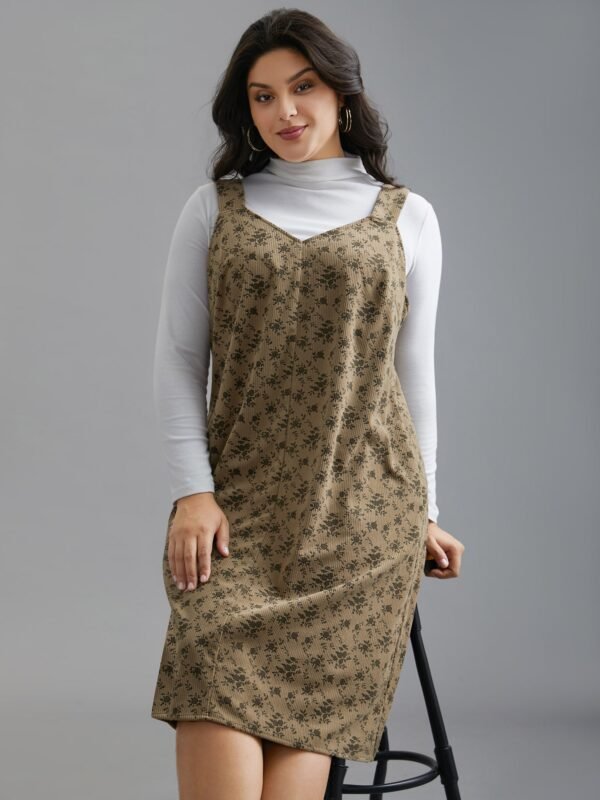 Suspender Skirt Style Floral Dress - Image 2