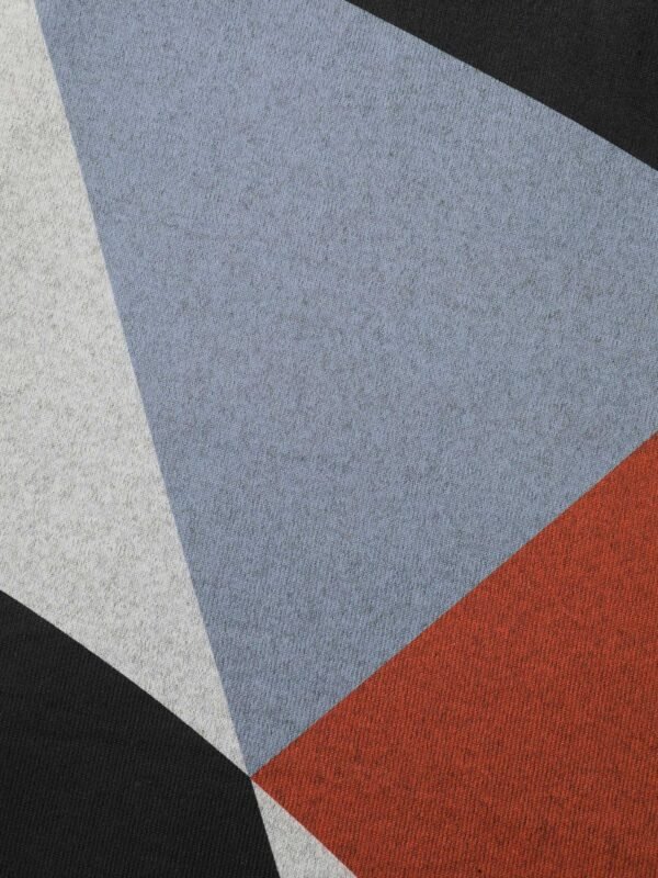 Round Neck Geometric Colorblock Contrast Dress - Image 7