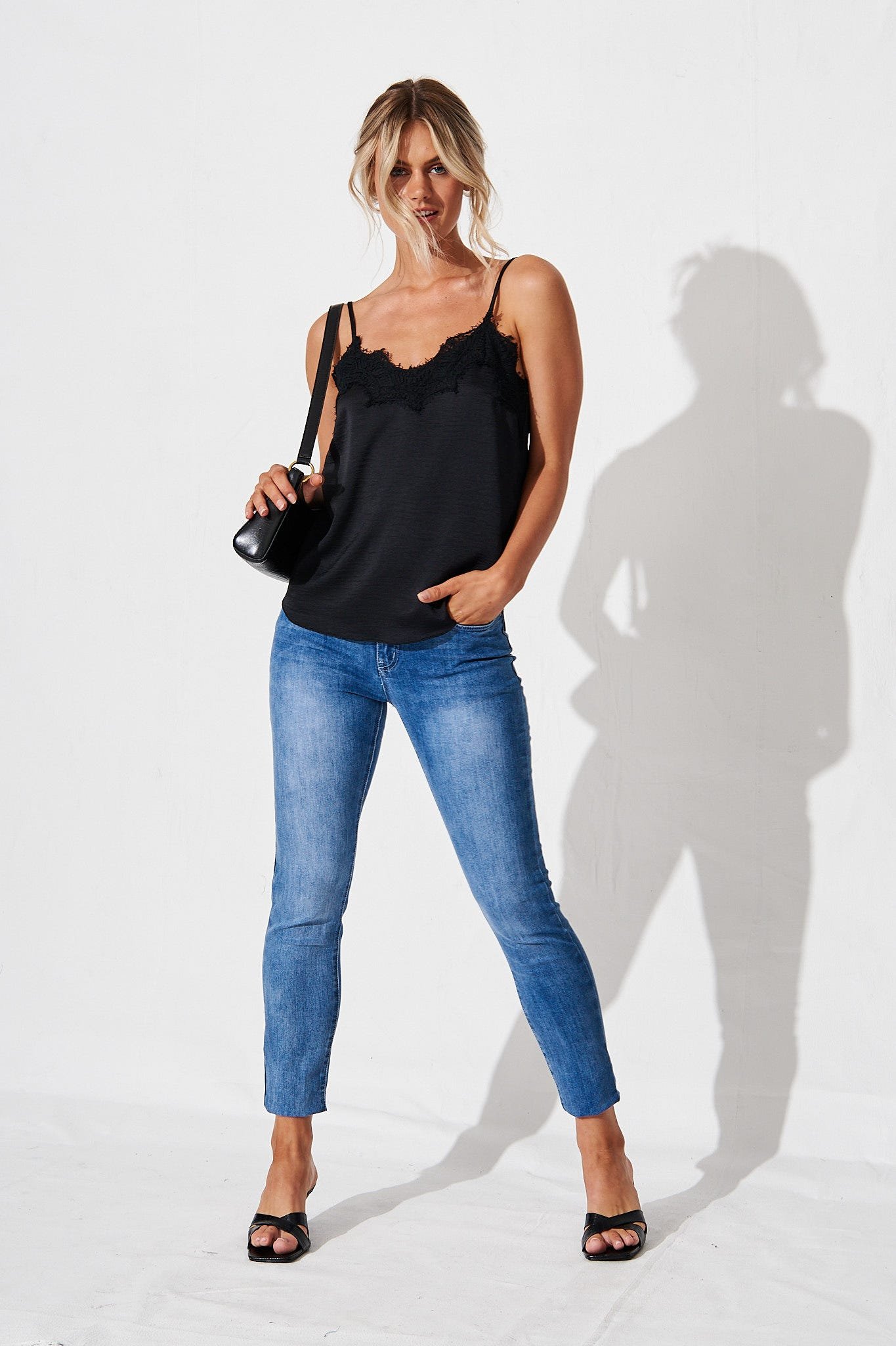 Top In Black Satin - Image 4
