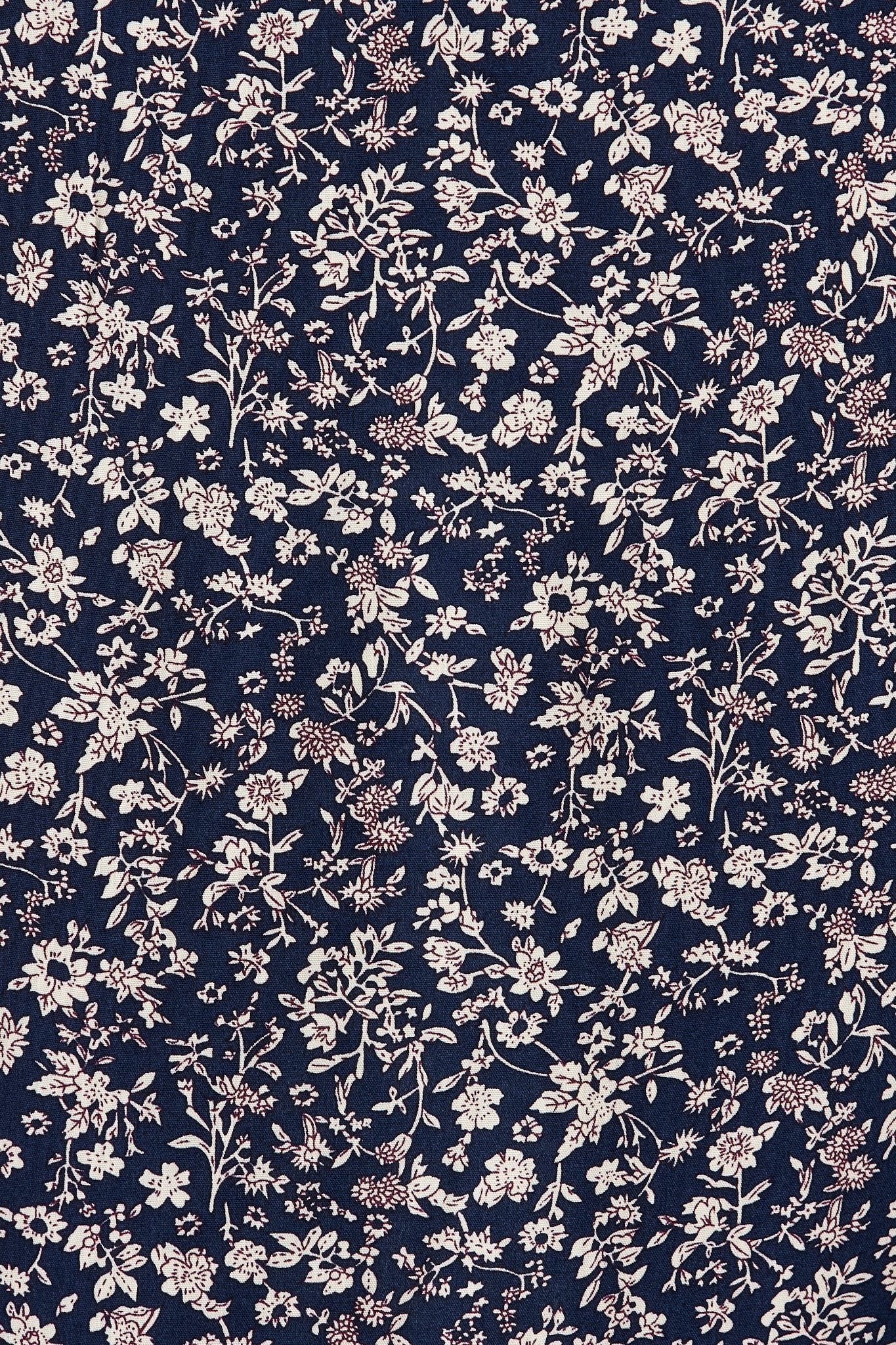 Maxi Skirt In Navy With White Floral - Image 6