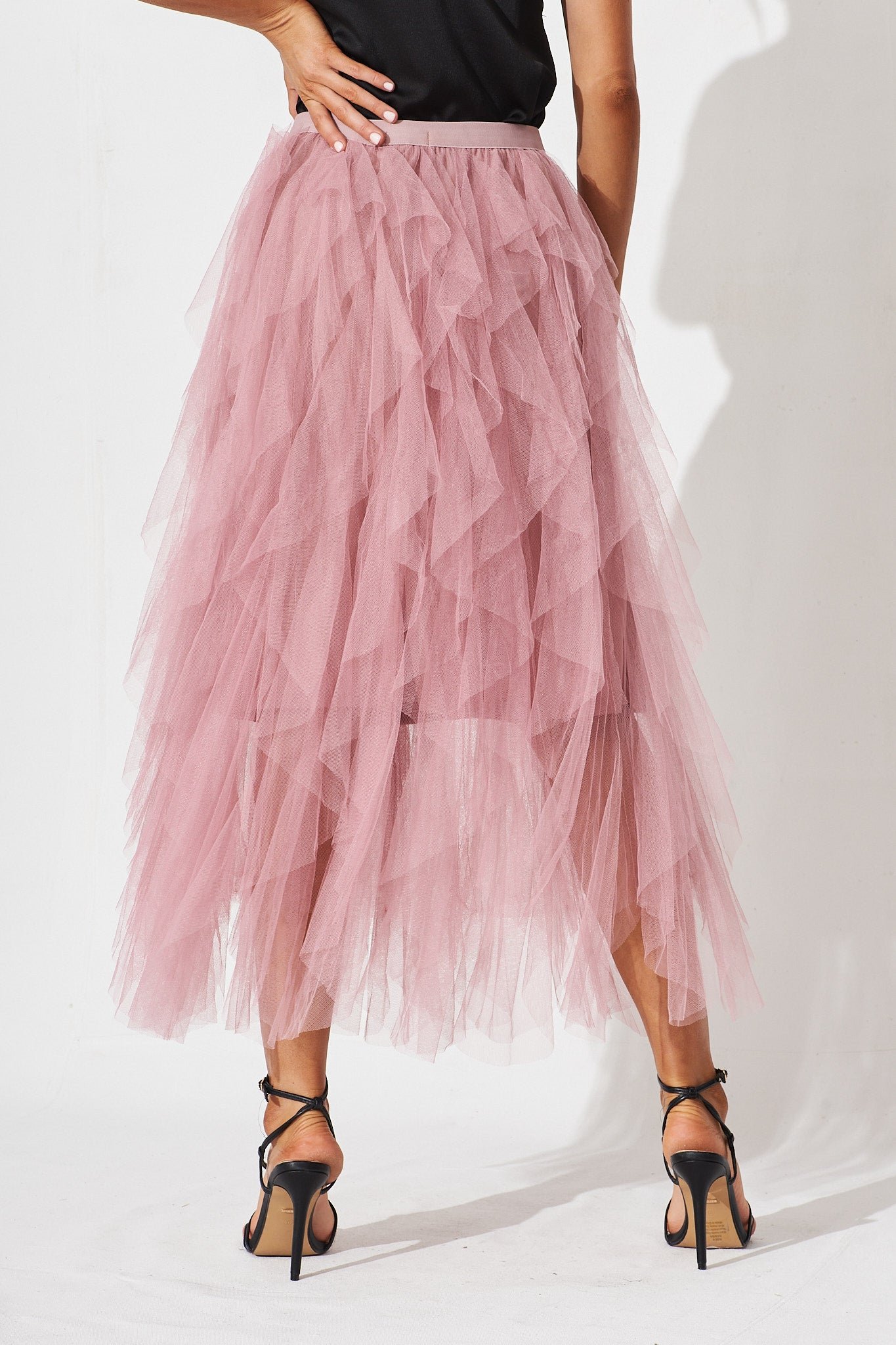 Midi Tulle Skirt In Pink - Image 11