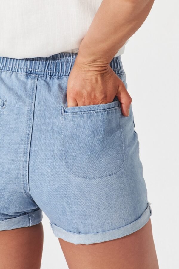 Short In Light Wash Denim - Image 8