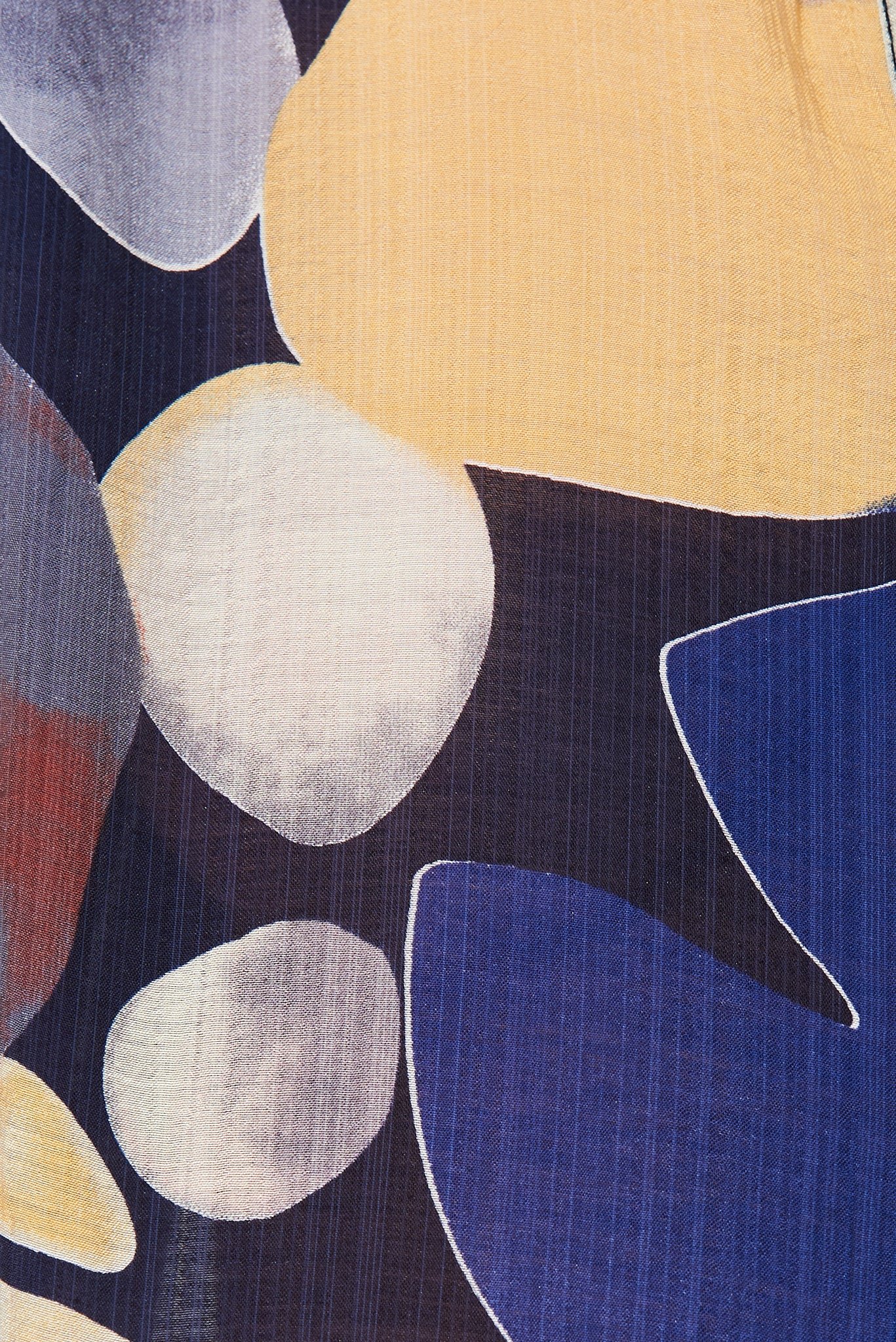 Shirt In Navy With Multi Print - Image 7