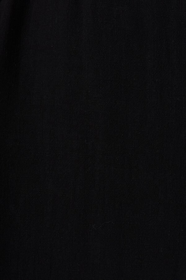 Midi Skirt In Black Linen Blend - Image 11