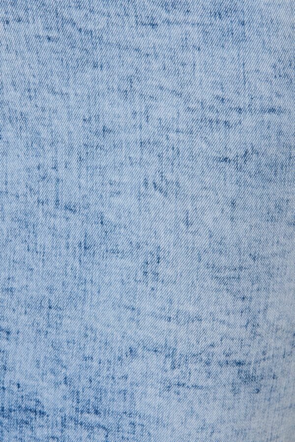 Denim Skirt in Acid Washed Blue - Image 10