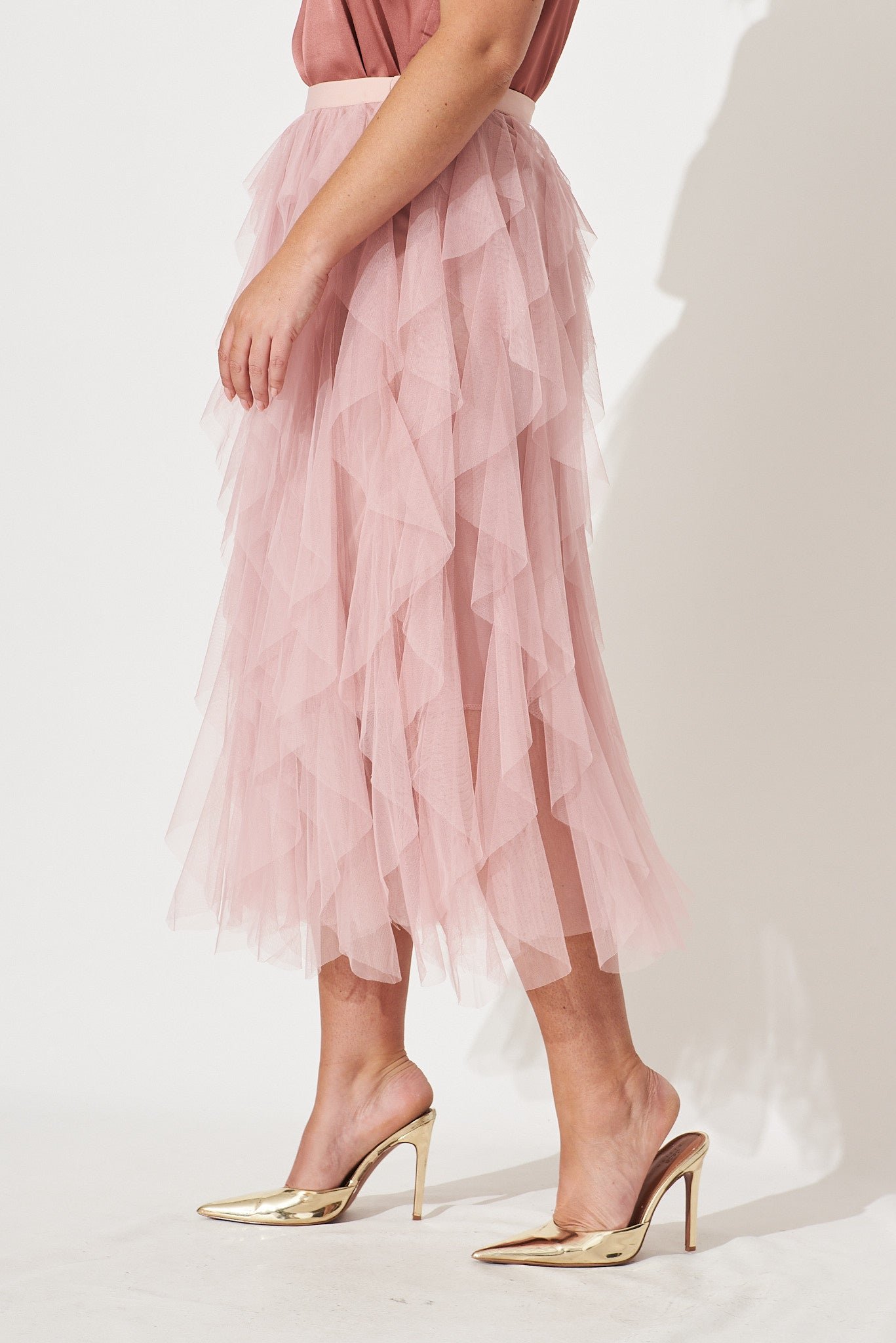 Midi Tulle Skirt In Pink - Image 12