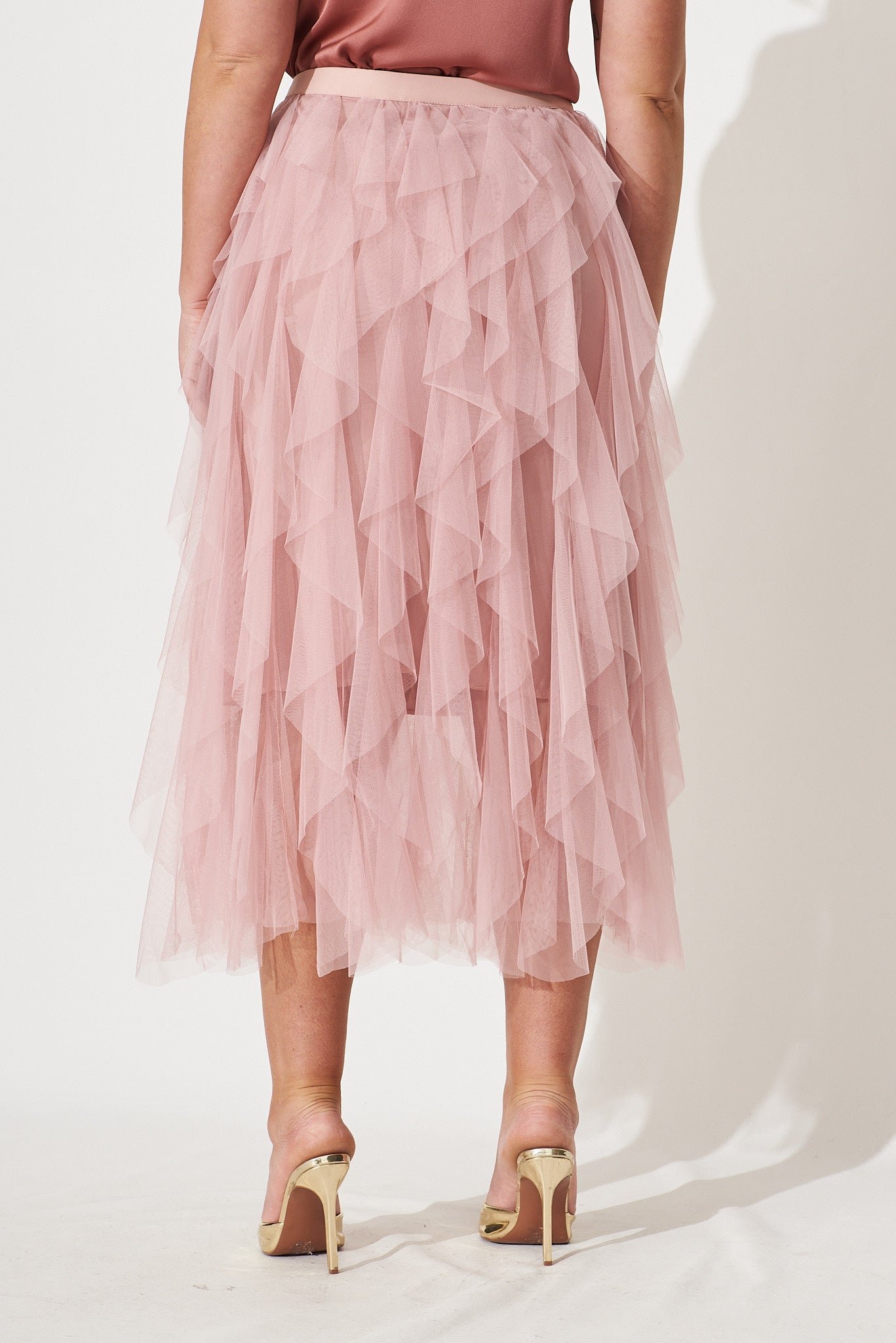 Midi Tulle Skirt In Pink - Image 13