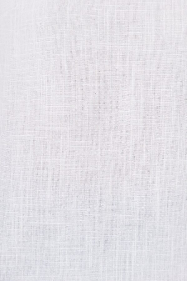 Top In White Cotton Linen Blend - Image 6