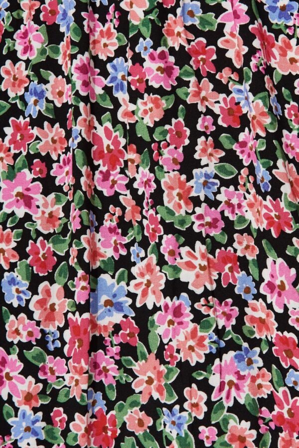 Maxi Skirt In Black With Multi Floral - Image 7