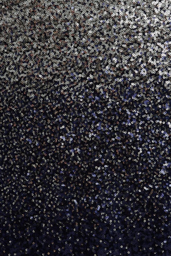 Maxi Skirt In Silver With Navy Ombre Sequin - Image 6