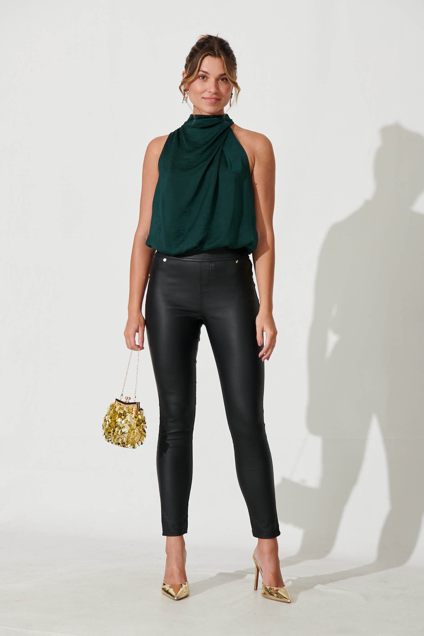 Top In Emerald Satin - Image 5