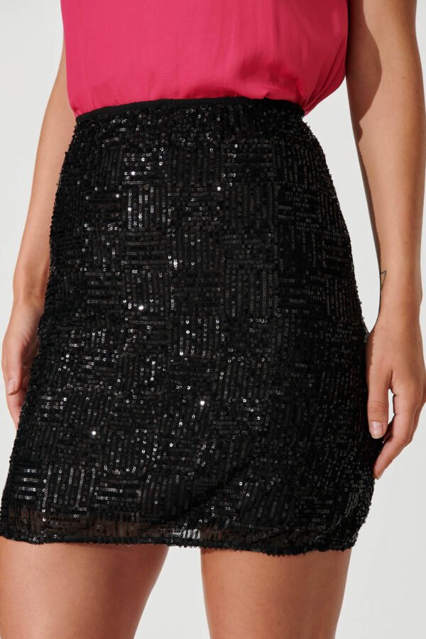 Skirt In Black Sequin - Image 8
