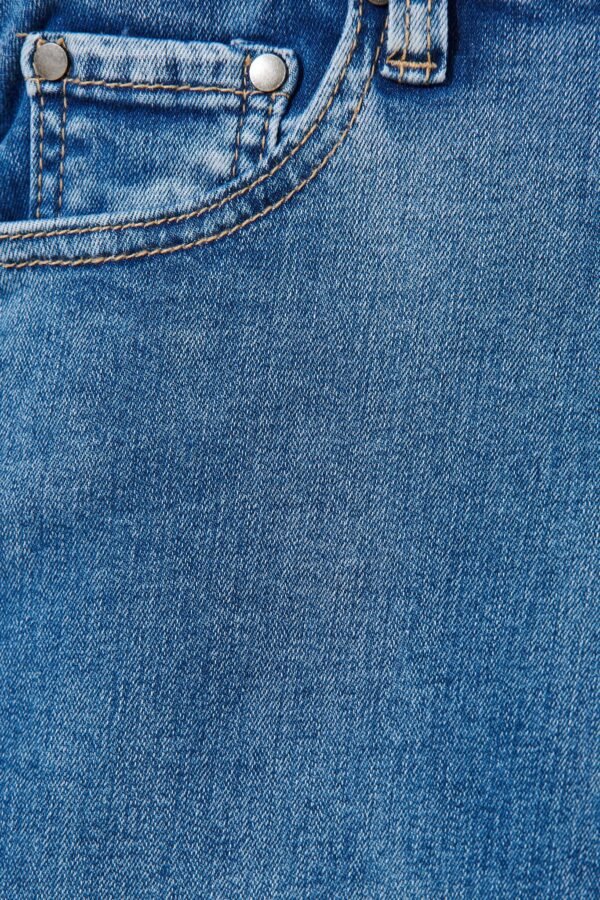 Denim Skirt In Mid Blue - Image 6