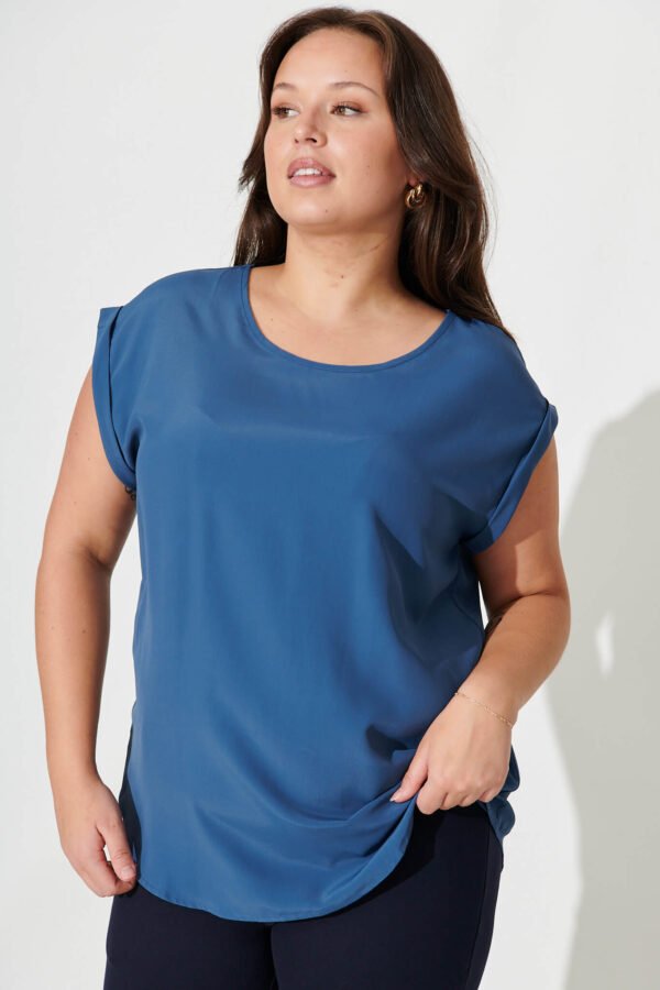 Top in Charcoal with Apricot Floral - Image 9