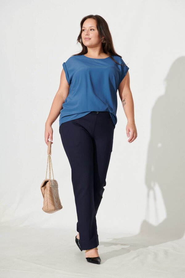 Top in Charcoal with Apricot Floral - Image 13