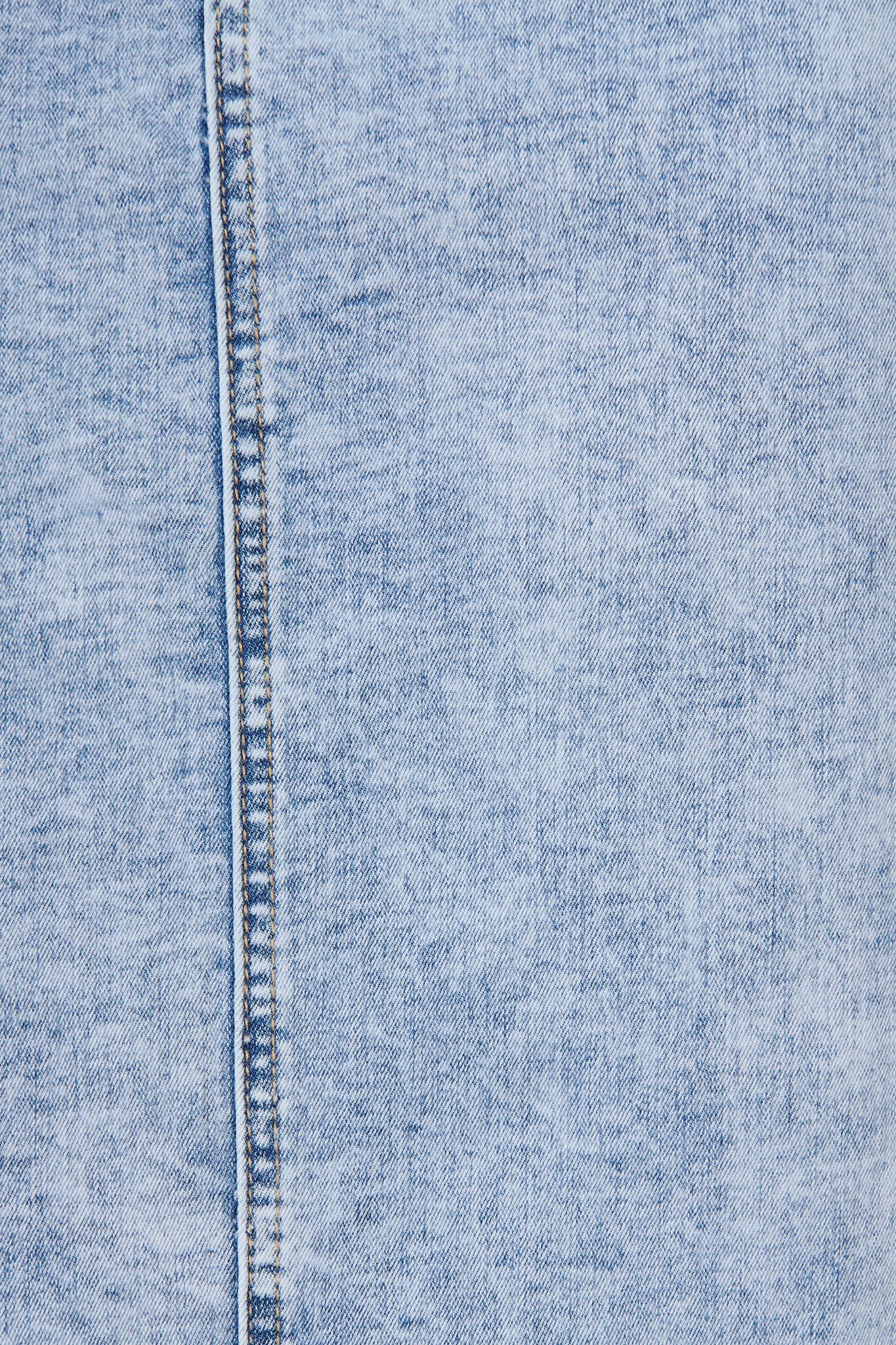 Maxi Stretch Denim Skirt In Light Blue Wash - Image 6