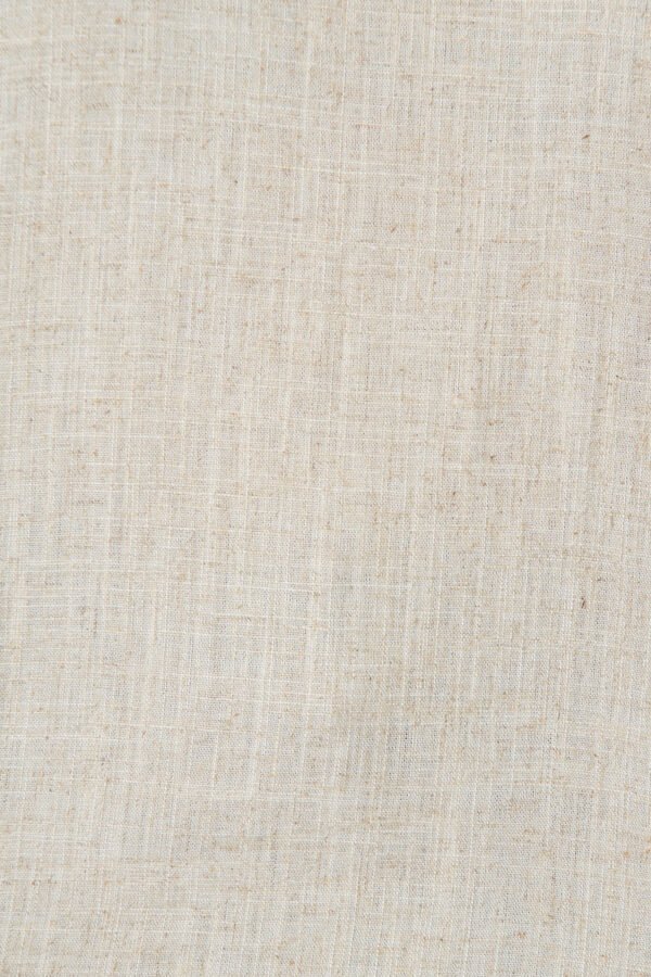 Top In Oatmeal Cotton Linen - Image 6