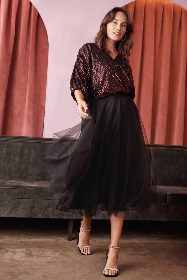 Tulle Skirt In Black - Image 3