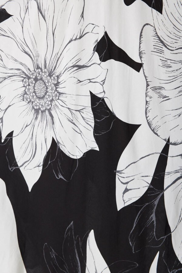 Maxi Skirt In Black With White Floral - Image 10