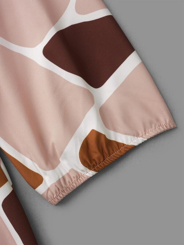 Neck-Tie Color Block Waist Cinched  Dress - Image 7