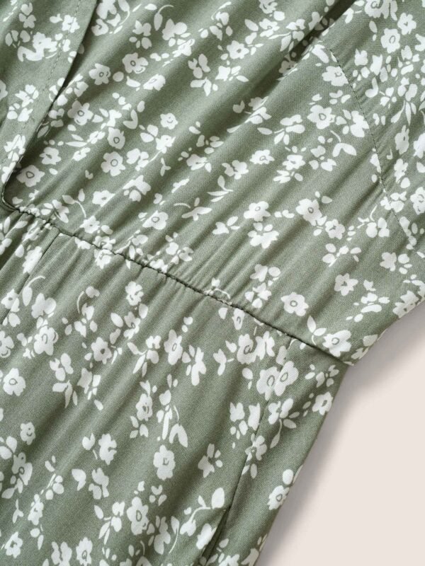 Bloom Dress - Flutter Sleeve Ditsy Floral Pocket Split Maxi Dress - Image 27