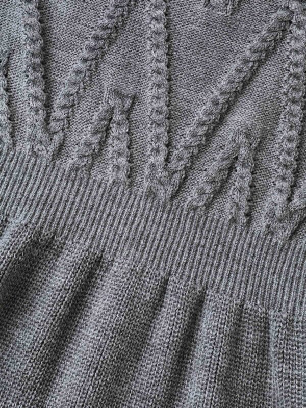 Cable Knit Elastic Waist Midi Sweater Dress - Image 6