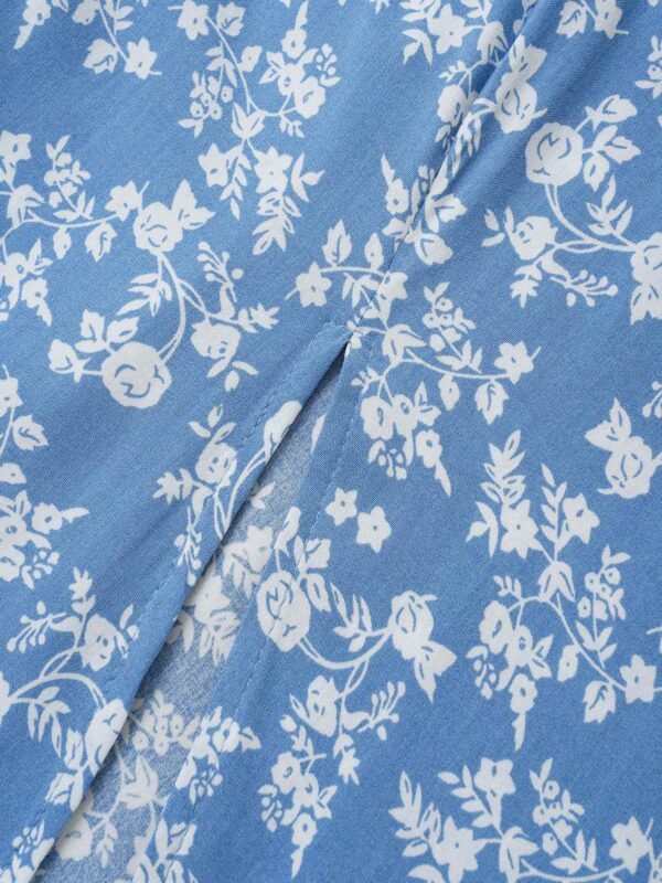 Bloom Dress - Flutter Sleeve Ditsy Floral Pocket Split Maxi Dress - Image 53