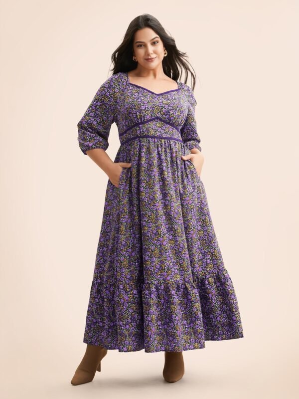Ditsy Floral Woven Ribbon Maxi Dress - Image 23