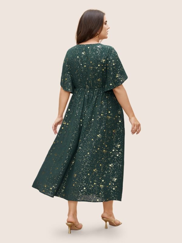 Glitter Star Split Sleeve Midi Dress - Image 14