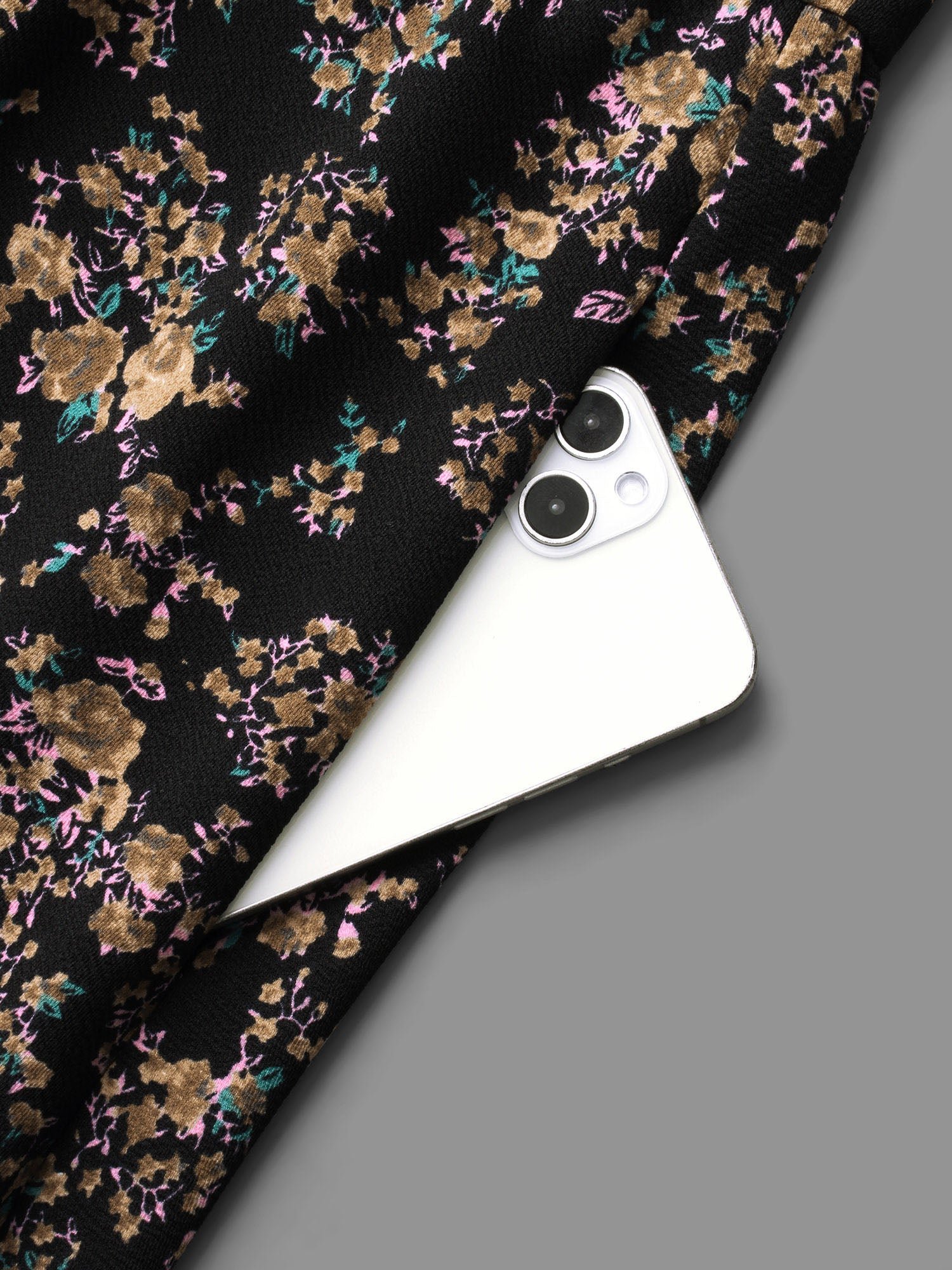 Ditsy Floral Adjustable Straps Drawstring Dress - Image 6