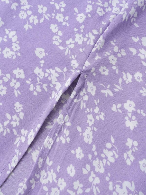 Bloom Dress - Flutter Sleeve Ditsy Floral Pocket Split Maxi Dress - Image 59
