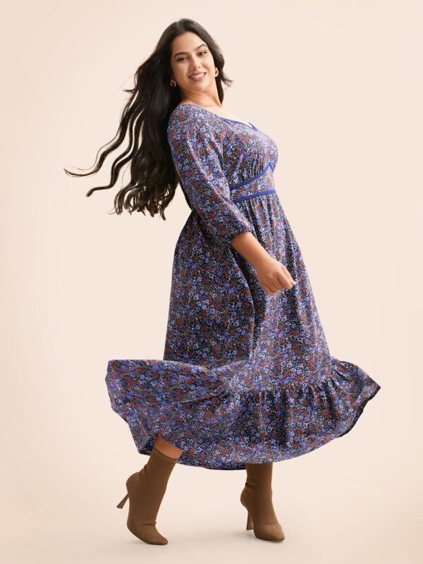Ditsy Floral Woven Ribbon Maxi Dress - Image 20