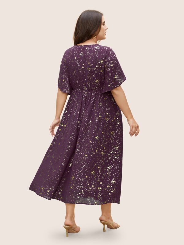 Glitter Star Split Sleeve Midi Dress - Image 18