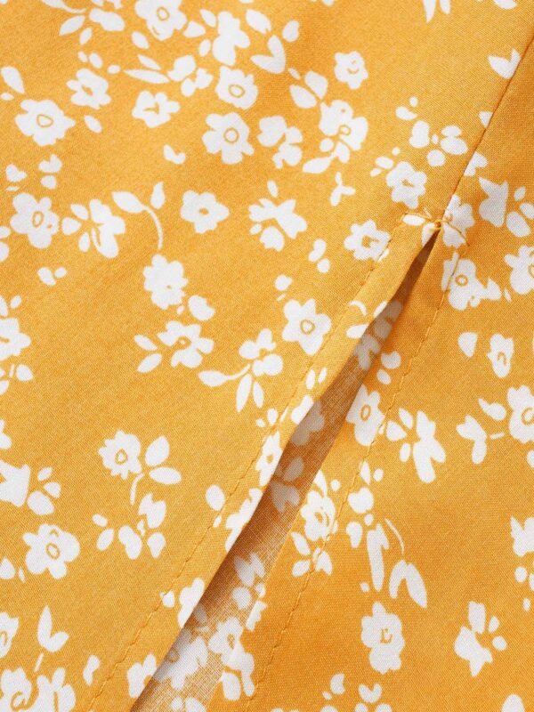 Bloom Dress - Flutter Sleeve Ditsy Floral Pocket Split Maxi Dress - Image 33