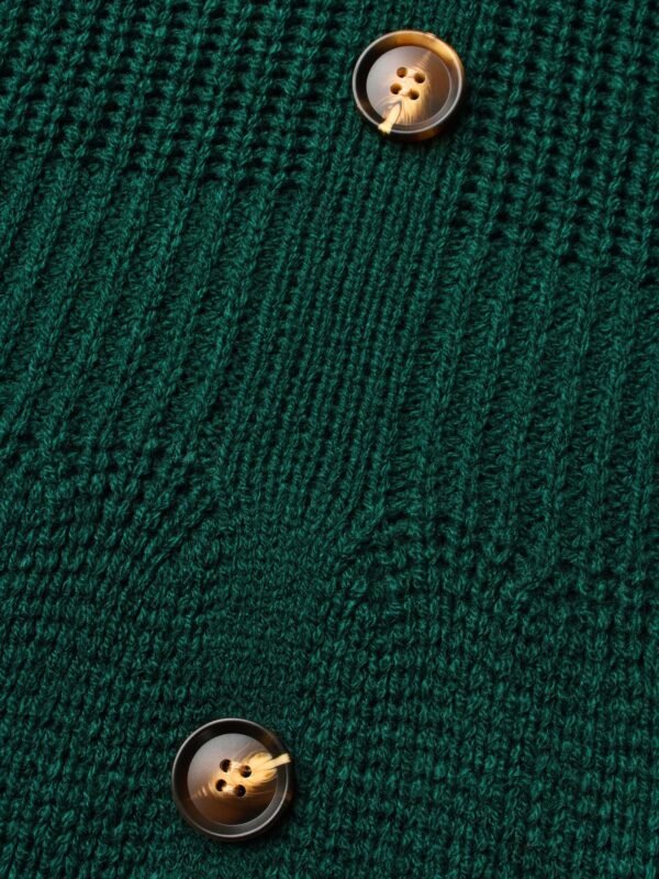 Raglan Sleeve Textured Button Detailing Dress - Image 6