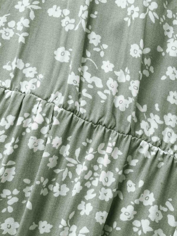 Bloom Dress - Flutter Sleeve Ditsy Floral Pocket Split Maxi Dress - Image 74