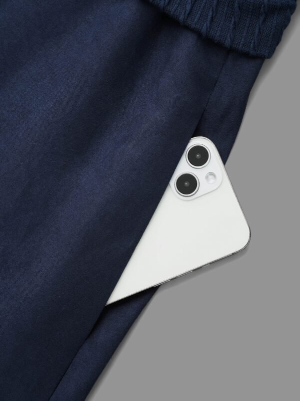 Textured Button Detail Lantern Sleeve Dress - Image 7