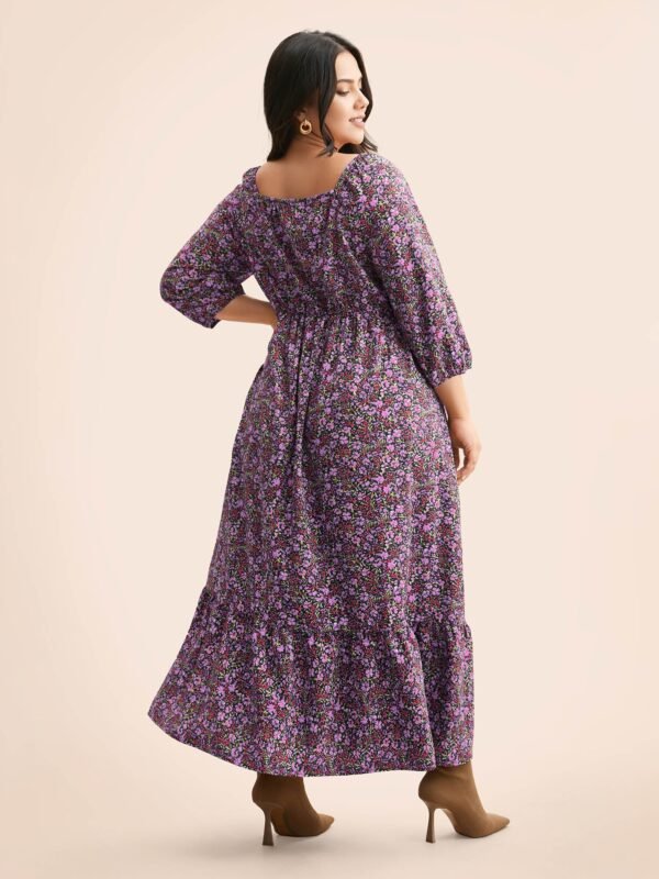 Ditsy Floral Woven Ribbon Maxi Dress - Image 8