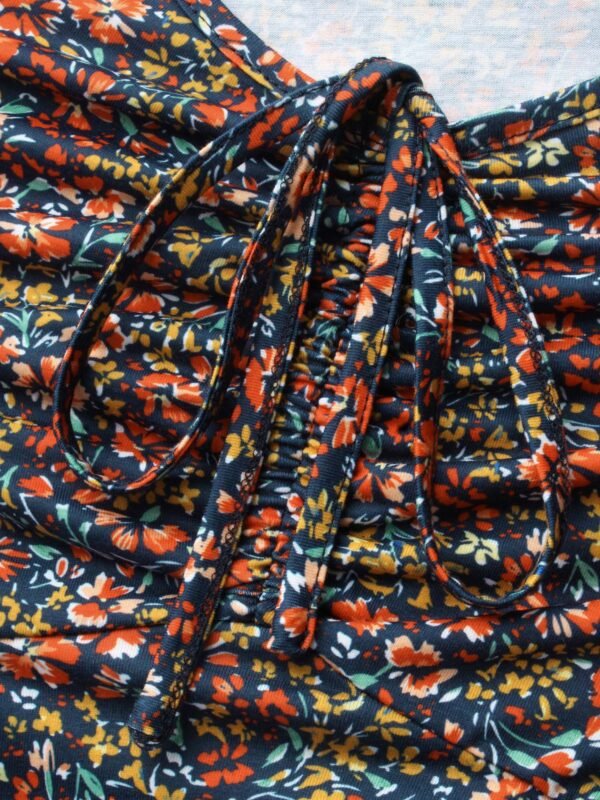 Ditsy Floral Drawstring Midi Dress - Image 6