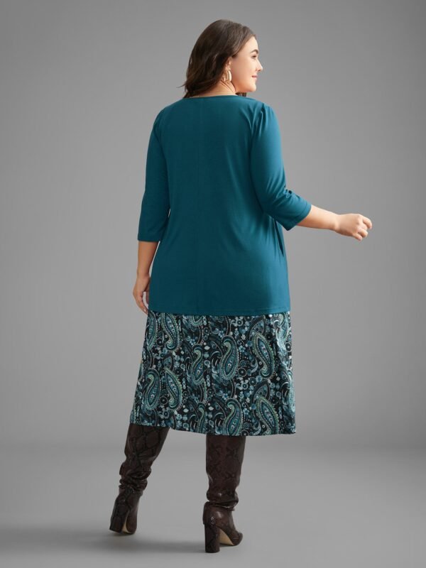 Two Piece Set Bandana Print Knit Dress - Image 4