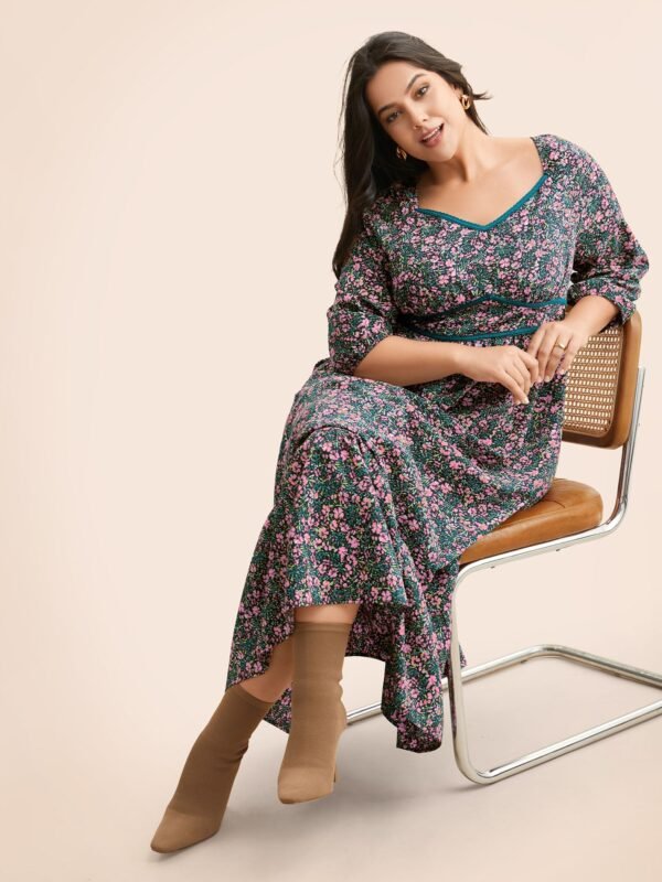 Ditsy Floral Woven Ribbon Maxi Dress - Image 17