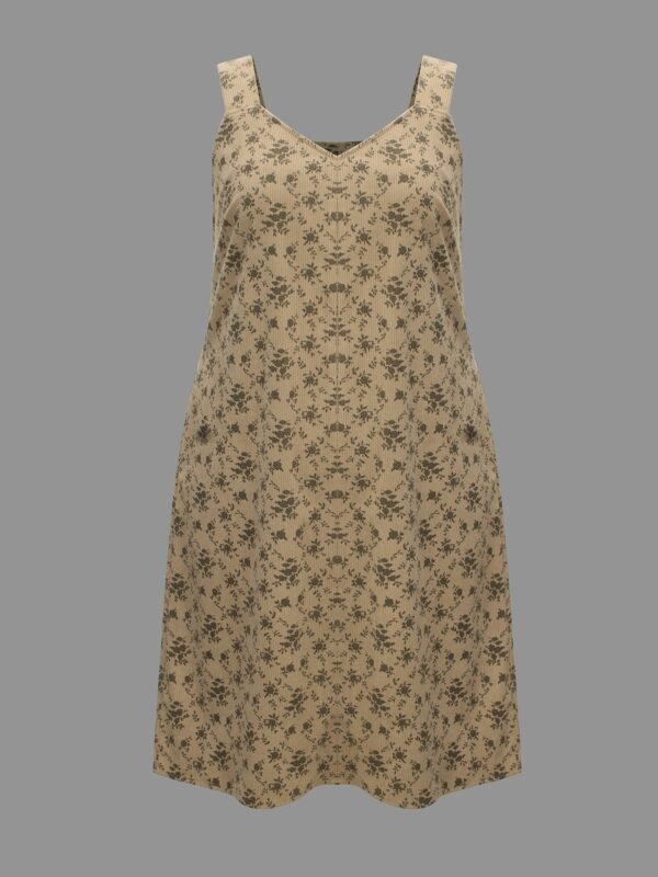 Suspender Skirt Style Floral Dress - Image 8