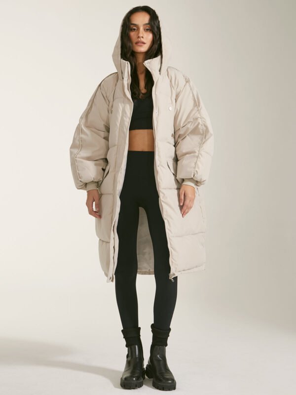 Long Hooded Puffer Parka Coat - Image 5