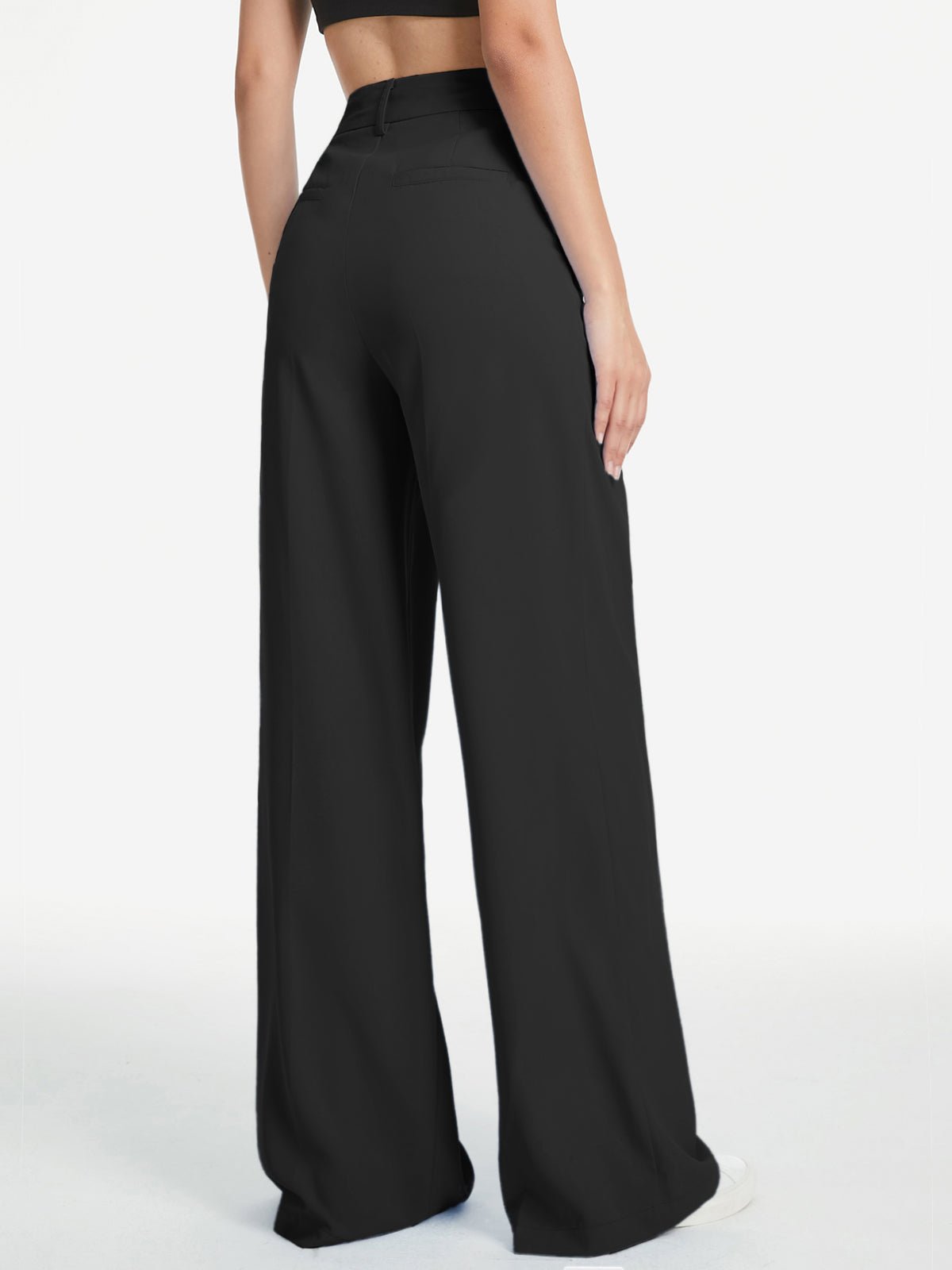 High Waisted Wide Leg Relaxed Fit Trousers - Image 2