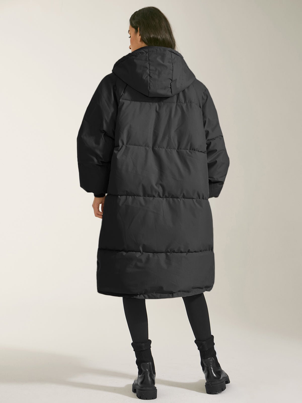 Long Hooded Puffer Parka Coat - Image 8