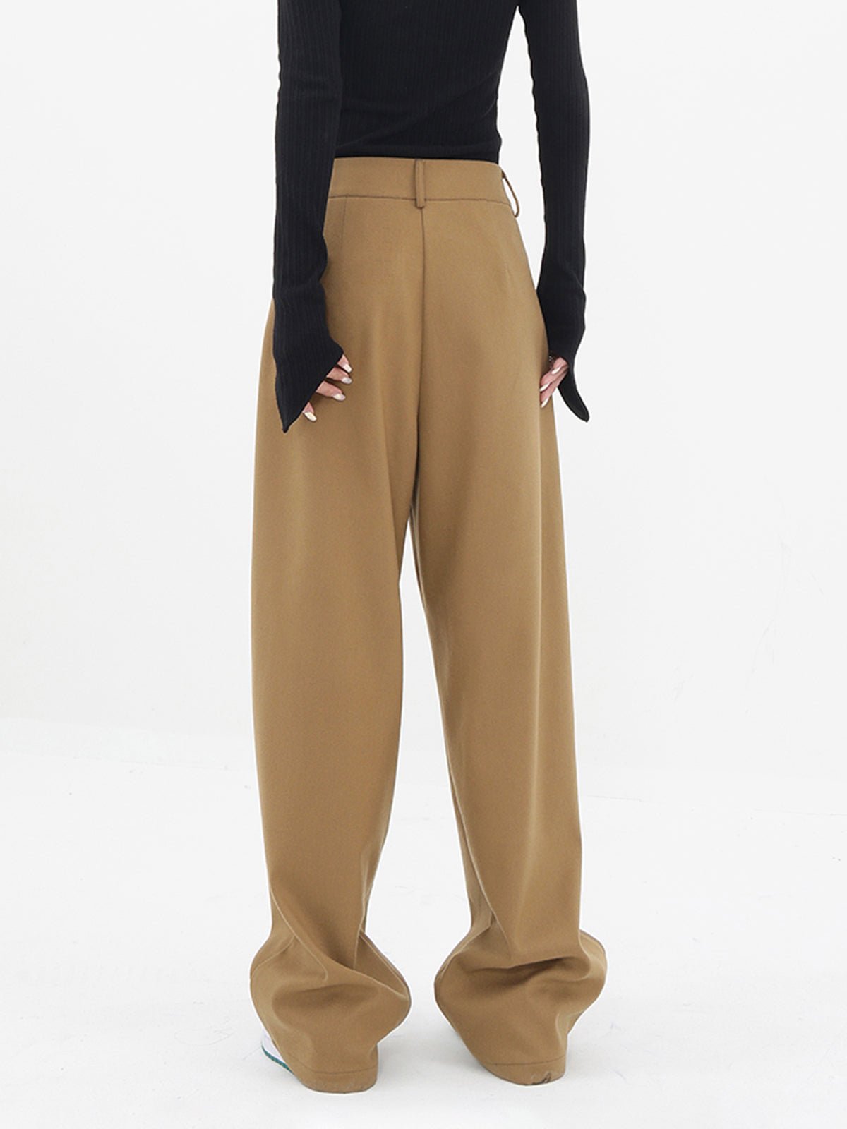 Basic Baggy Wide Leg Dress Pants - Image 7