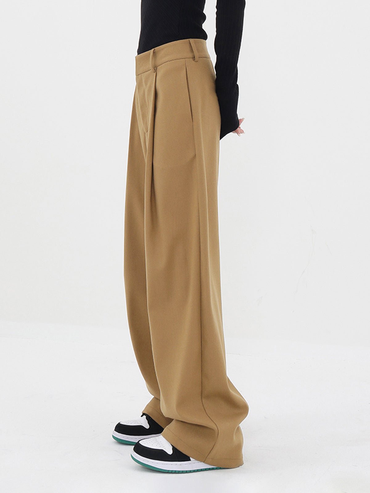 Basic Baggy Wide Leg Dress Pants - Image 5