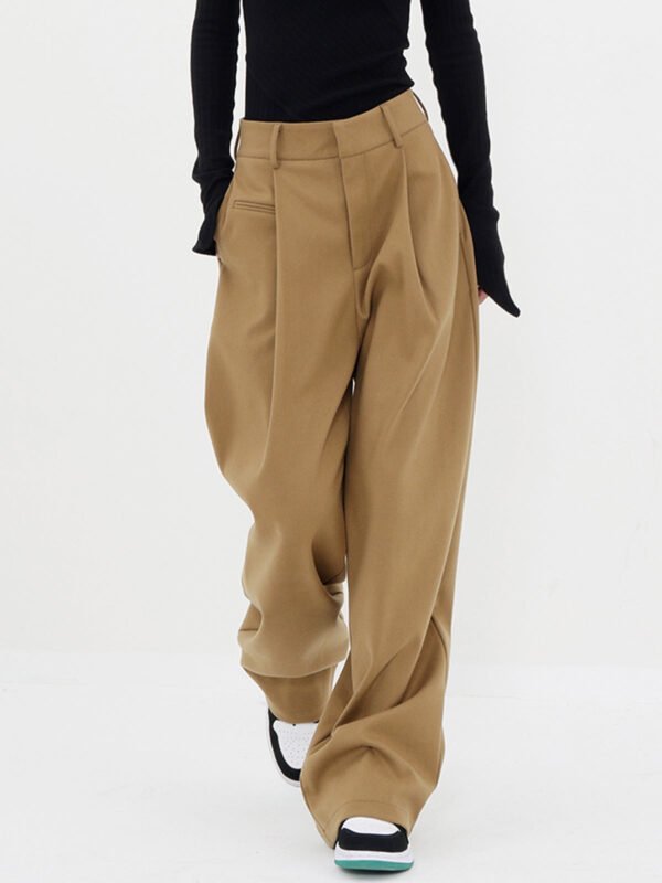 Basic Baggy Wide Leg Dress Pants - Image 4