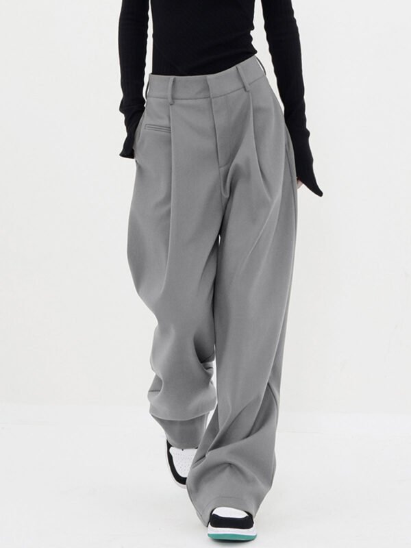Basic Baggy Wide Leg Dress Pants - Image 8